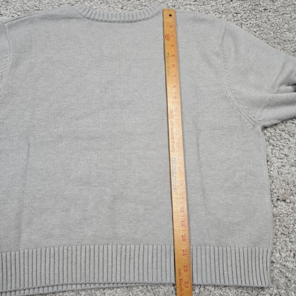 Good American Sweater Womens 2XL Gray Pullover Long Sleeve Stretch Minimalist - Picture 9 of 11